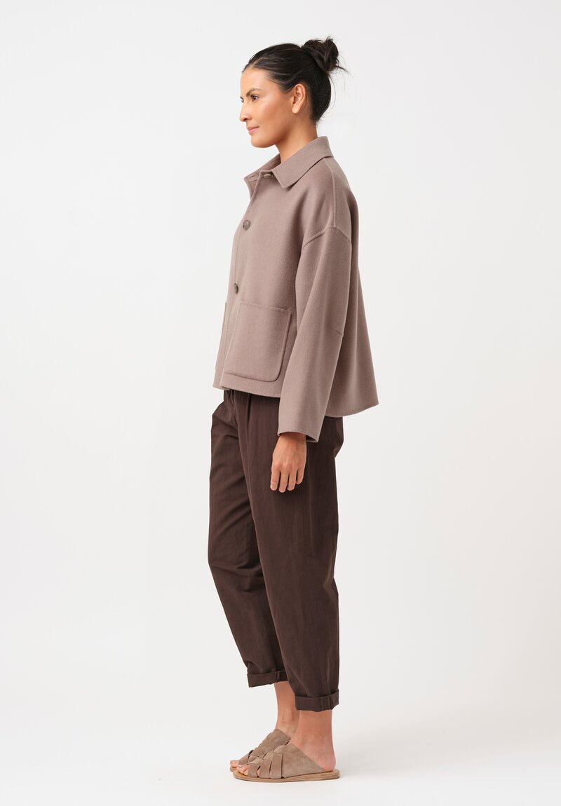 Iris Von Arnim Cashmere Davia Jacket in Taupe Brown