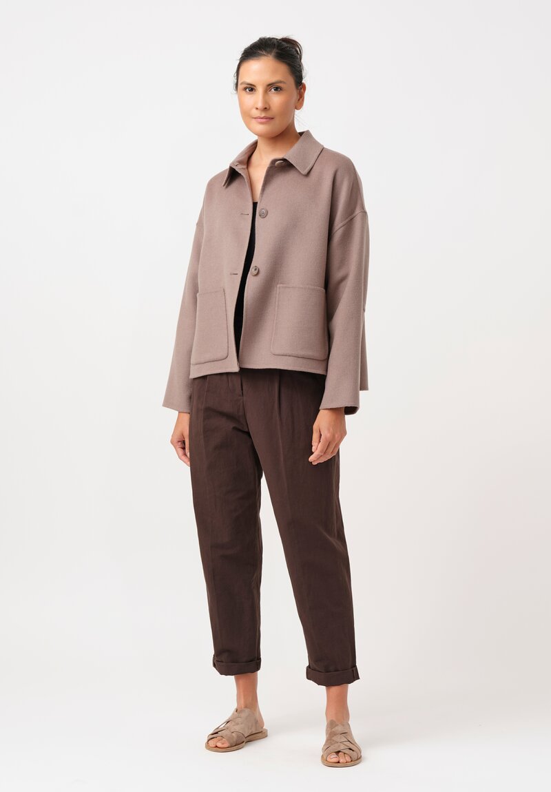 Iris Von Arnim Cashmere Davia Jacket in Taupe Brown