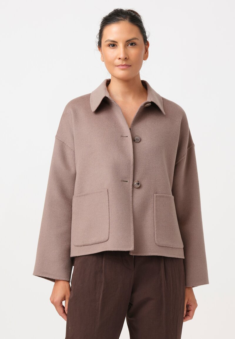 Iris Von Arnim Cashmere Davia Jacket in Taupe Brown