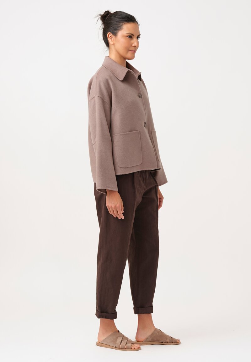 Iris Von Arnim Cashmere Davia Jacket in Taupe Brown