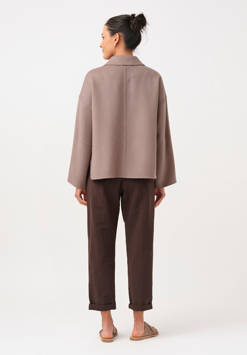 Iris Von Arnim Cashmere Davia Jacket in Taupe Brown