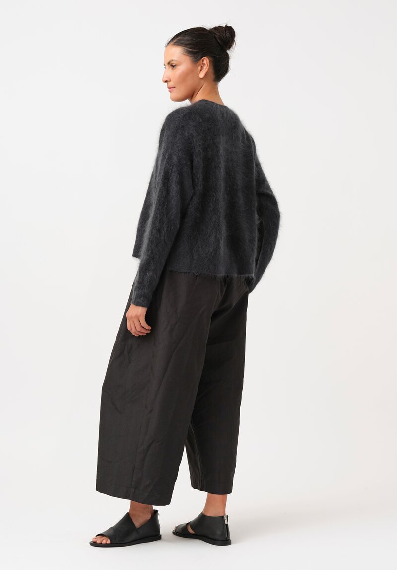 Iris Von Arnim Brushed Cashmere Melissa Sweater in Kajal Black