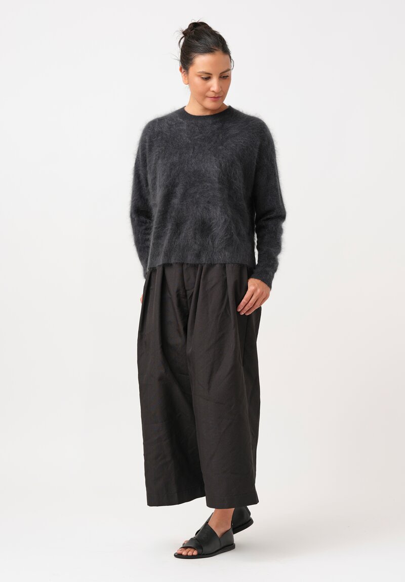 Iris Von Arnim Brushed Cashmere Melissa Sweater in Kajal Black