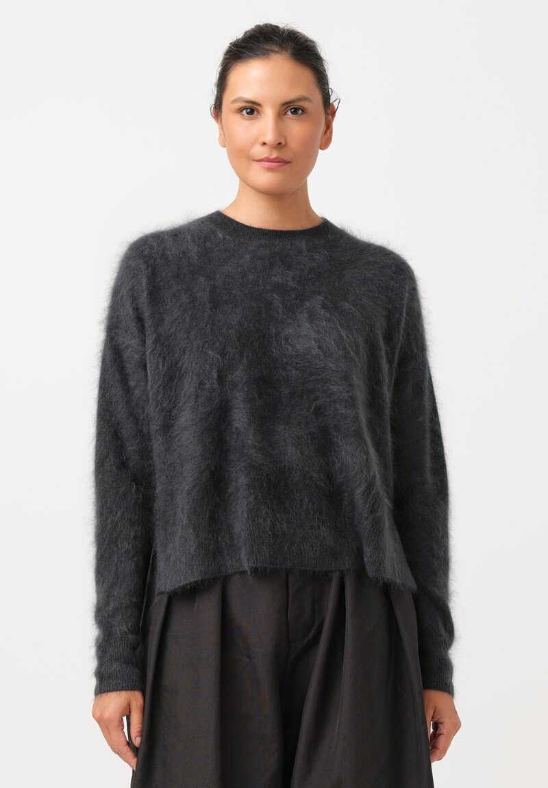 Iris Von Arnim Brushed Cashmere Melissa Sweater in Kajal Black