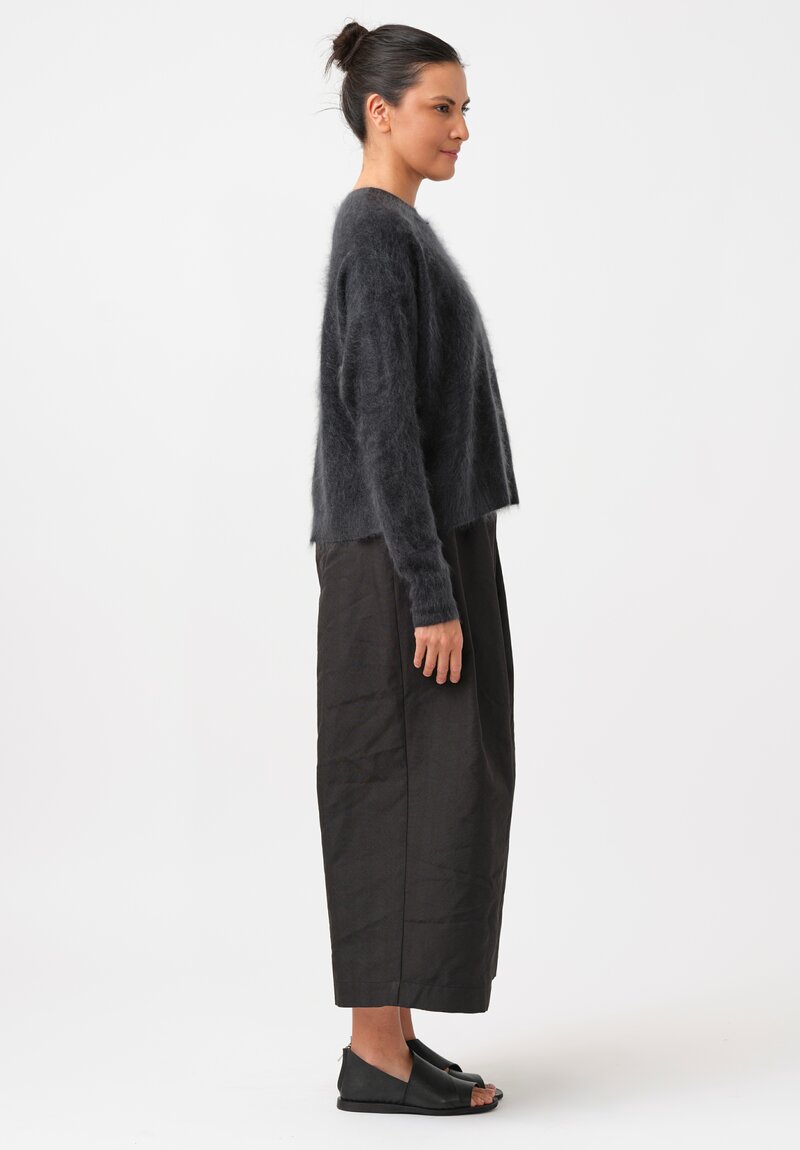Iris Von Arnim Brushed Cashmere Melissa Sweater in Kajal Black