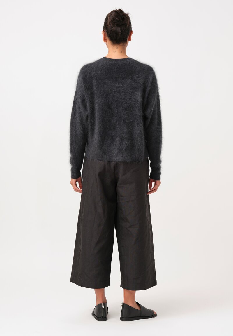 Iris Von Arnim Brushed Cashmere Melissa Sweater in Kajal Black