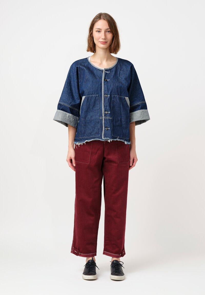 Schepers Bosman Italian Cotton Denim Robby Jacket in Indigo Blue