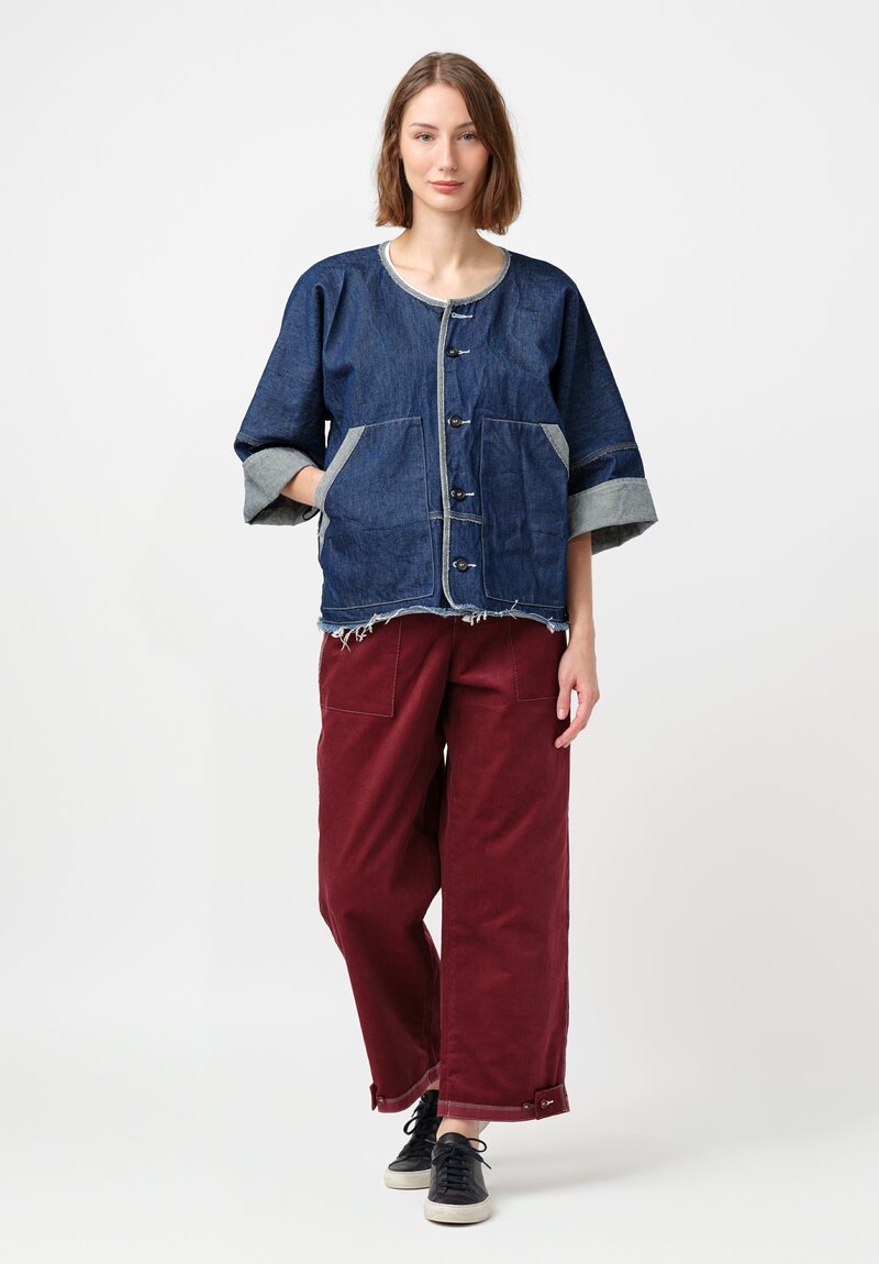 Schepers Bosman Italian Cotton Denim Robby Jacket in Indigo Blue