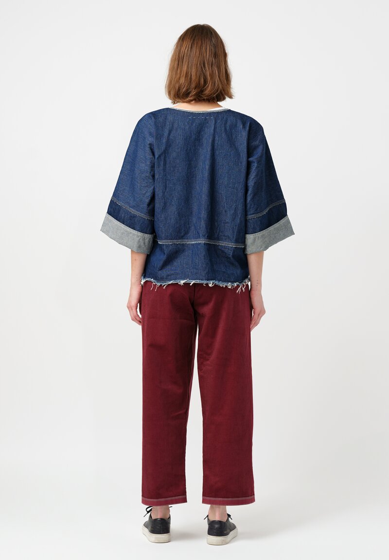 Schepers Bosman Italian Cotton Denim Robby Jacket in Indigo Blue