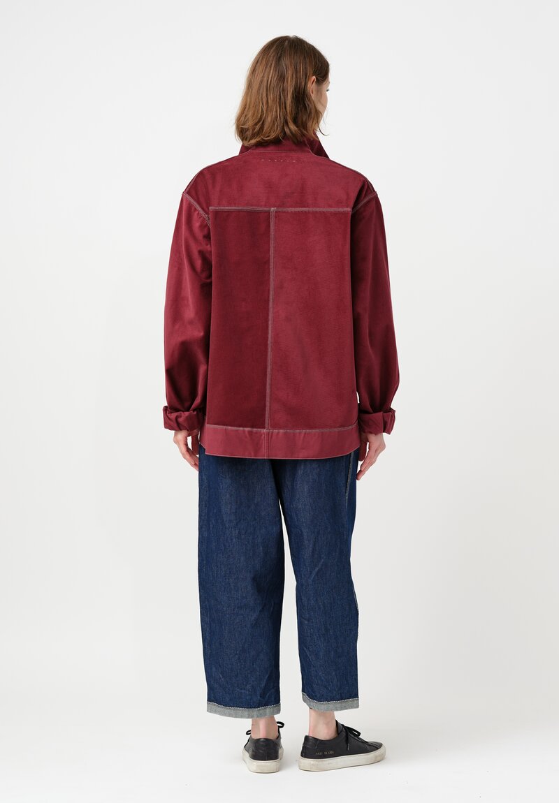 Schepers Bosman Irregular Cut Cotton Corduroy Mock Turtleneck Eke Jacket