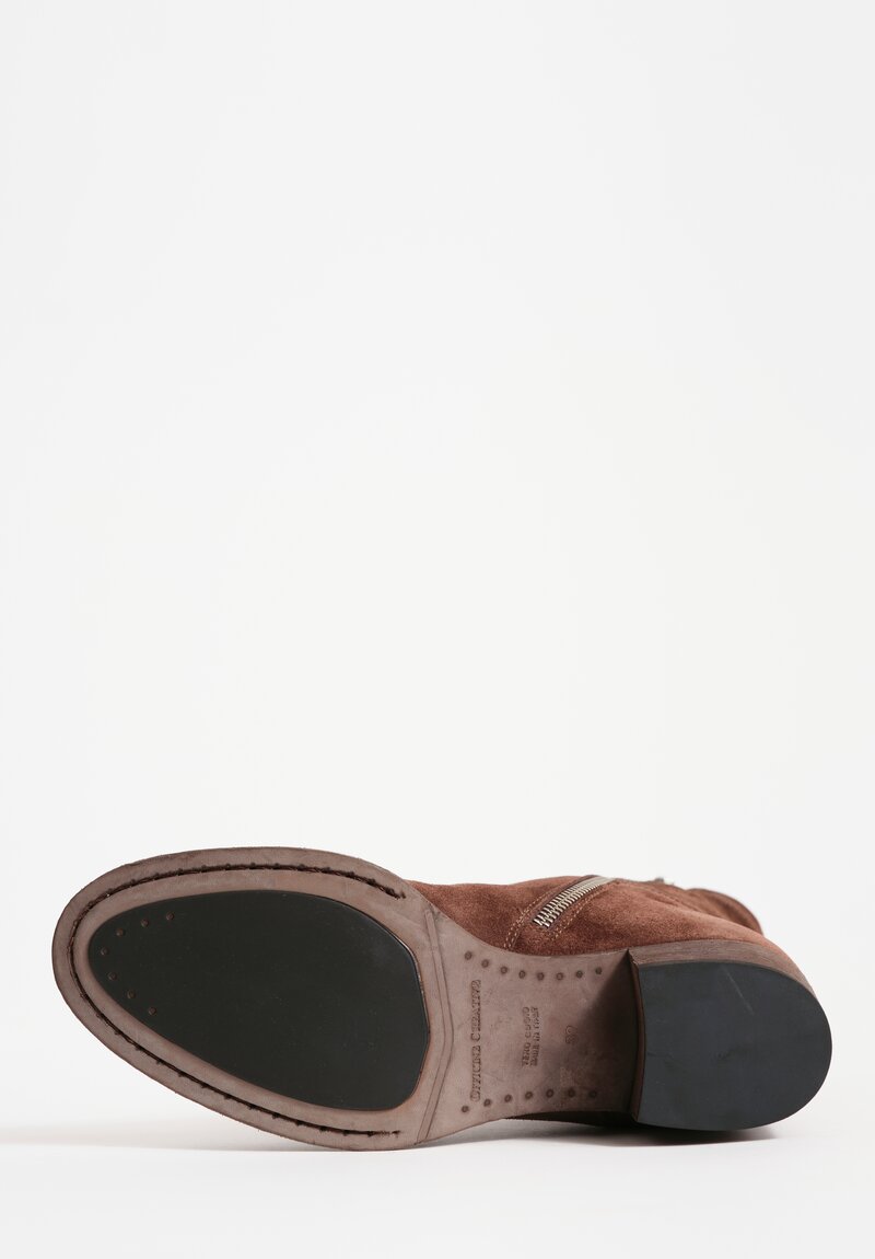 Officine Creative Cashmere Denner Stretch Boots in Cotto Brown