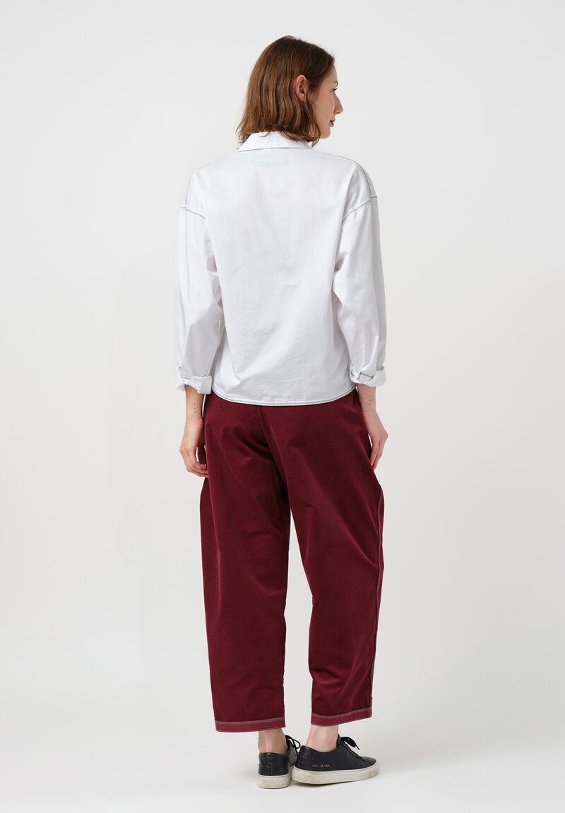 Schepers Bosman Pima Cotton Twill Fenna Button-Down Shirt in White