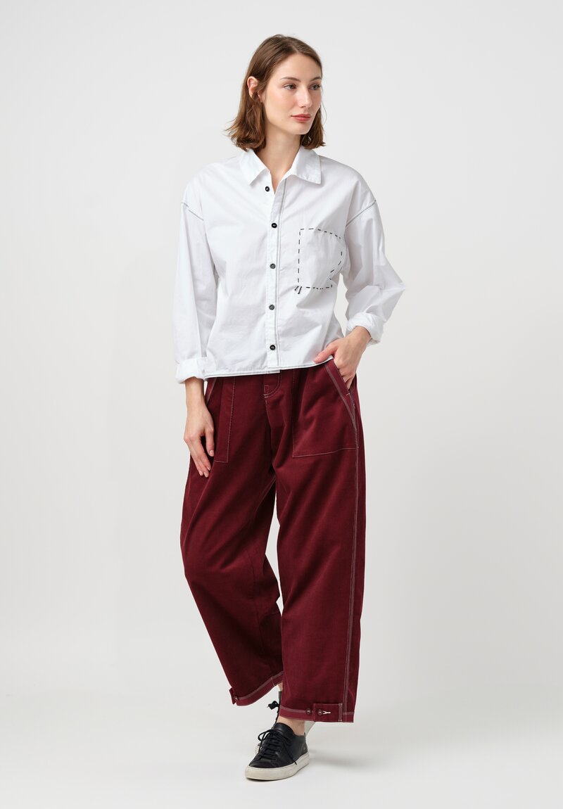 Schepers Bosman Pima Cotton Twill Fenna Button-Down Shirt in White