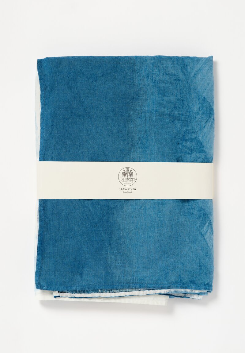 Bertozzi Handmade Linen Sfumato Tablecloth in Blue	