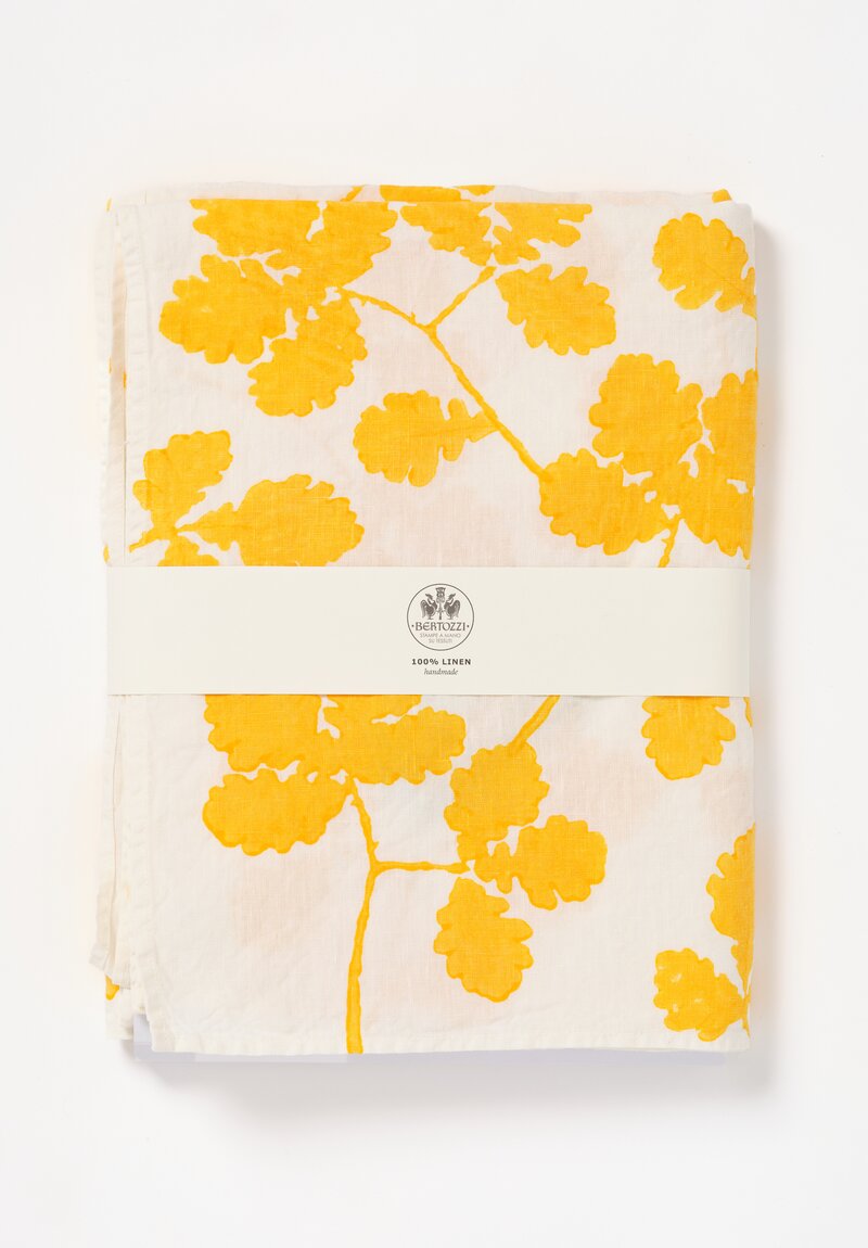 Stamperia Bertozzi Handmade Linen Printed Tablecloth