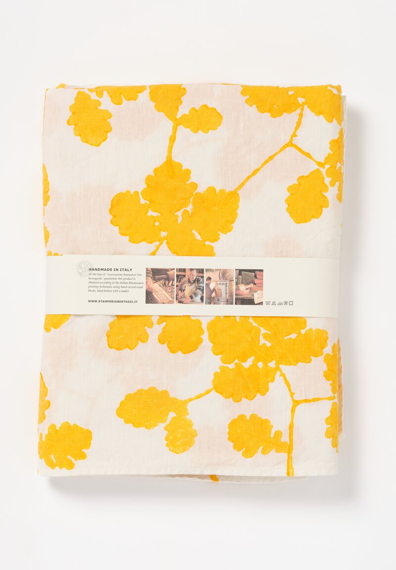 Stamperia Bertozzi Handmade Linen Printed Tablecloth
