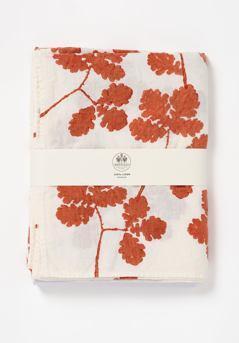 Stamperia Bertozzi Handmade Linen Printed Tablecloth