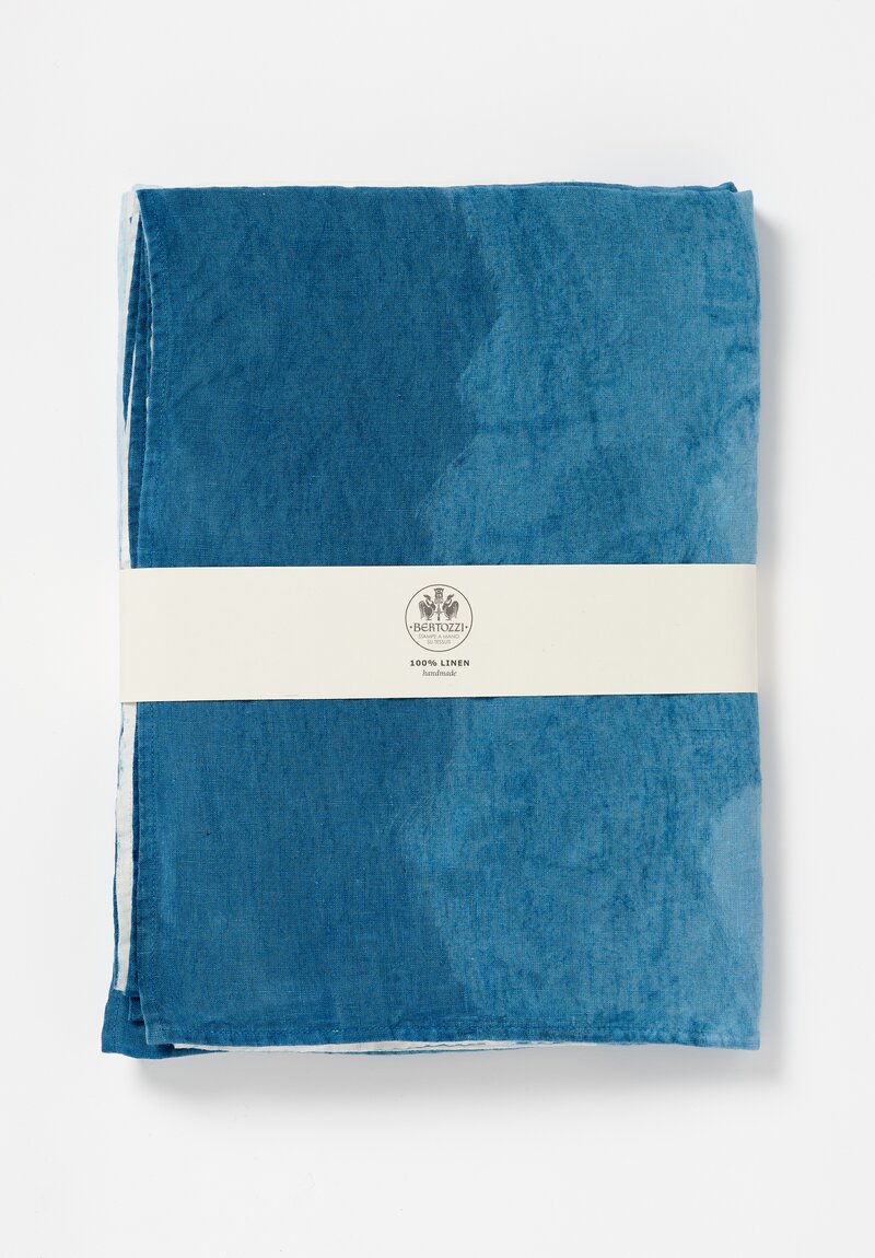 Bertozzi Handmade Linen Sfumato Tablecloth in Blue	