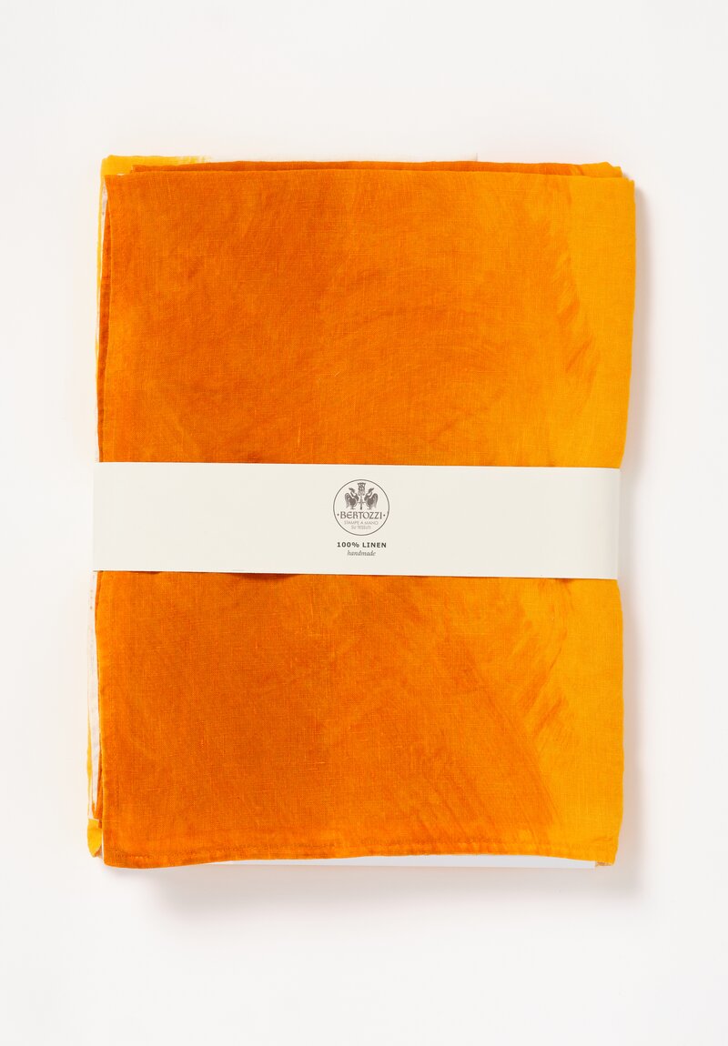 Bertozzi Handmade Linen Sfumato Tablecloth in Giallo Yellow	