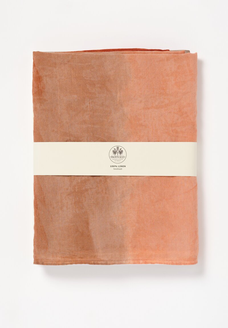 	Bertozzi Handmade Linen Sfumato Tablecloth in Mattone Brown
