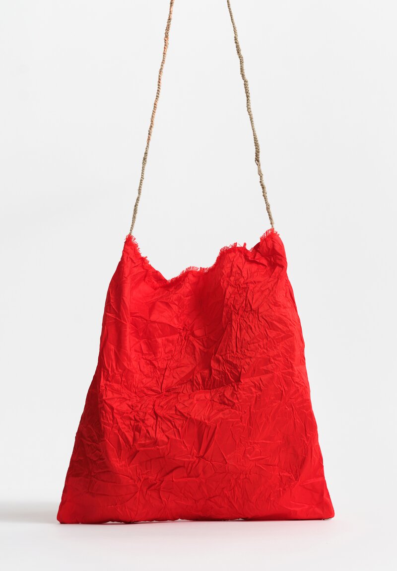 Daniela Gregis Washed Silk Peperoncino Bag