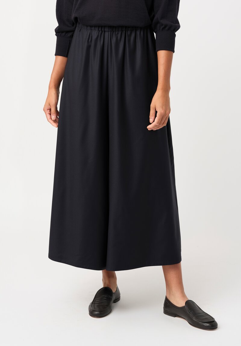 Dusan Tasmania Gaucho Pants in Midnight Navy Blue