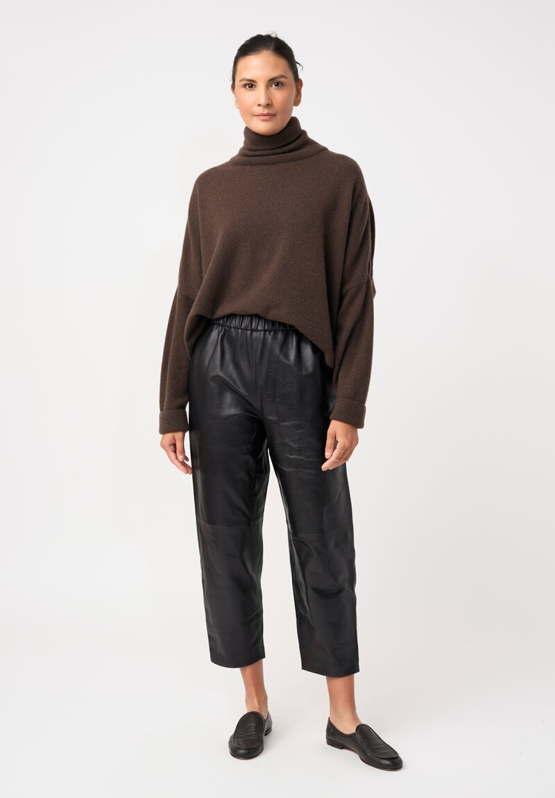 Dusan Cashmere Iconic Crewneck Sweater in Cedar Brown