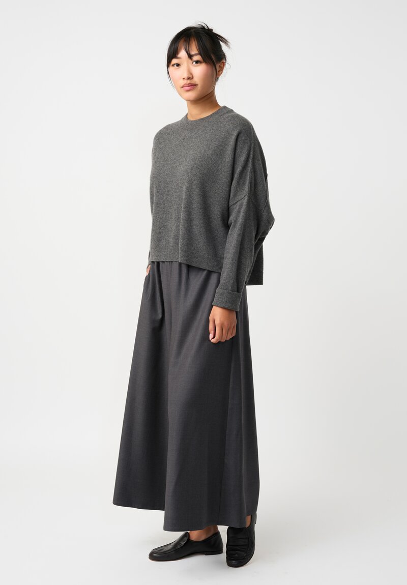 Dusan Cashmere Iconic Crewneck Sweater in River Stone Grey