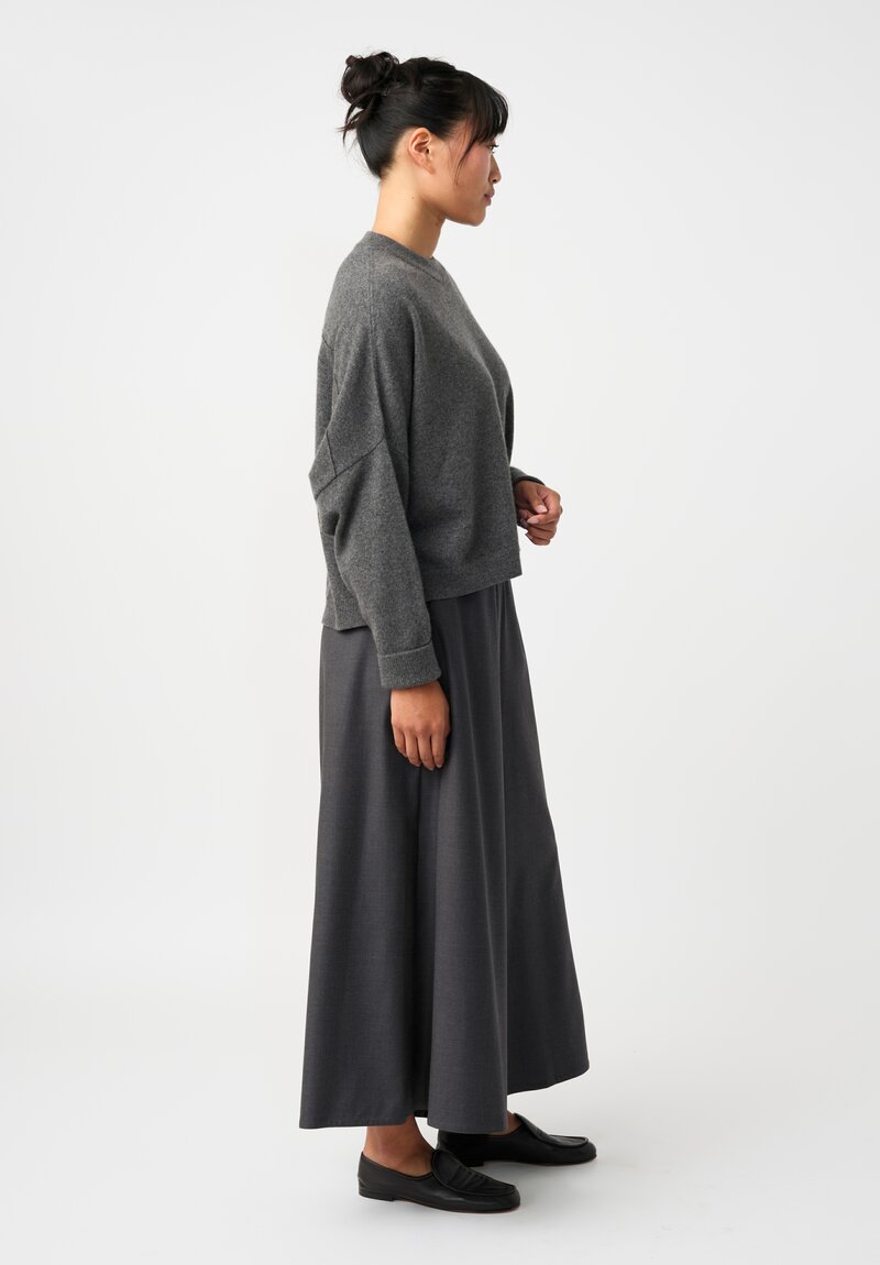 Dusan Cashmere Iconic Crewneck Sweater in River Stone Grey