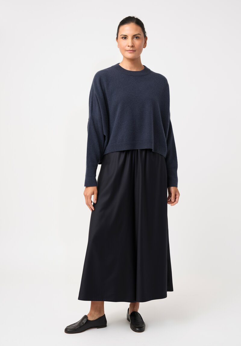 Dusan Cashmere Iconic Crewneck Sweater in North Pacific Blue