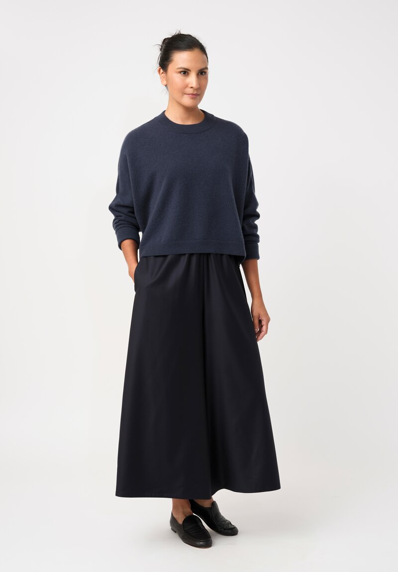 Dusan Cashmere Iconic Crewneck Sweater in North Pacific Blue