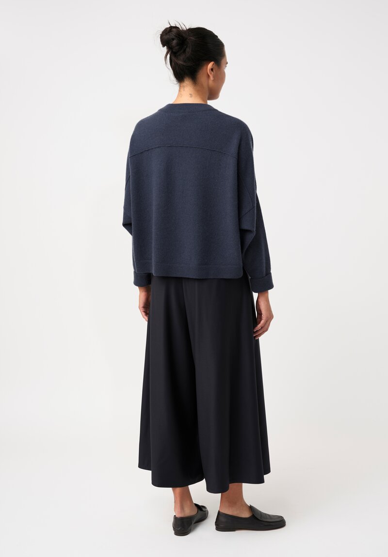 Dusan Cashmere Iconic Crewneck Sweater in North Pacific Blue