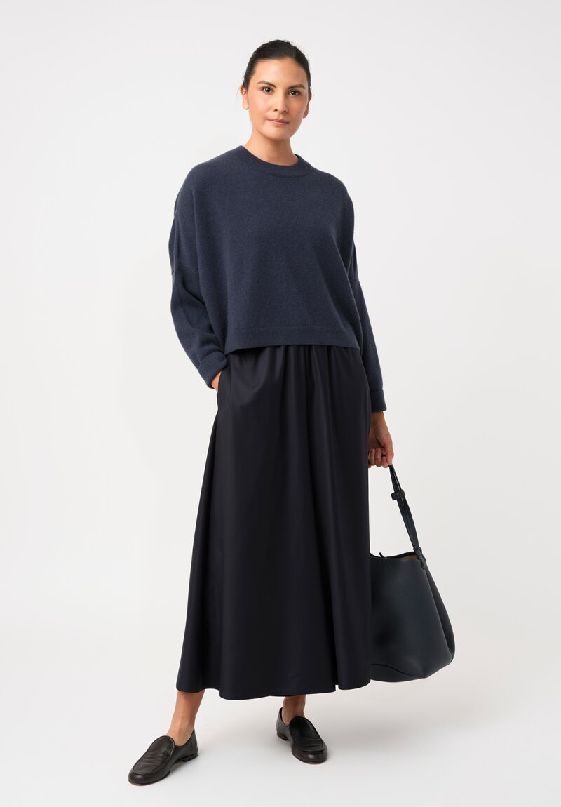 Dusan Cashmere Iconic Crewneck Sweater in North Pacific Blue