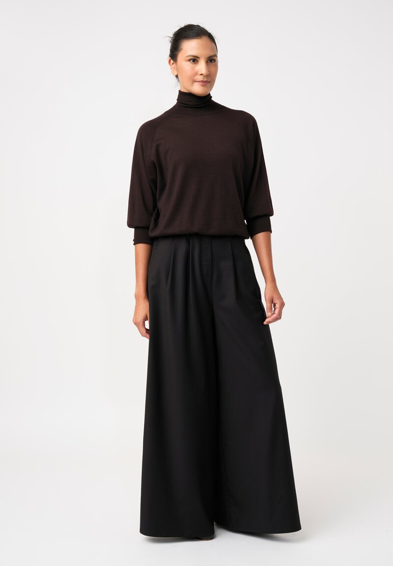 Dusan Tasmania Notched & Pleated Pants in Black
