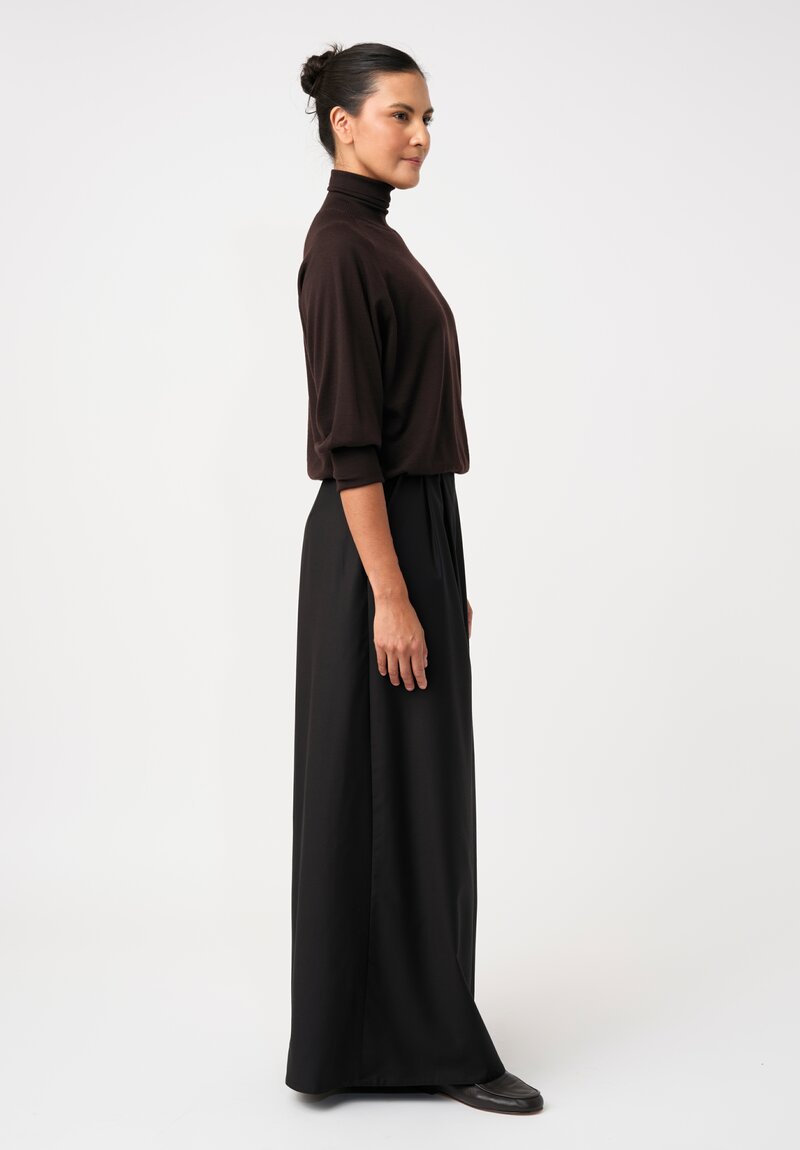 Dusan Tasmania Notched & Pleated Pants in Black
