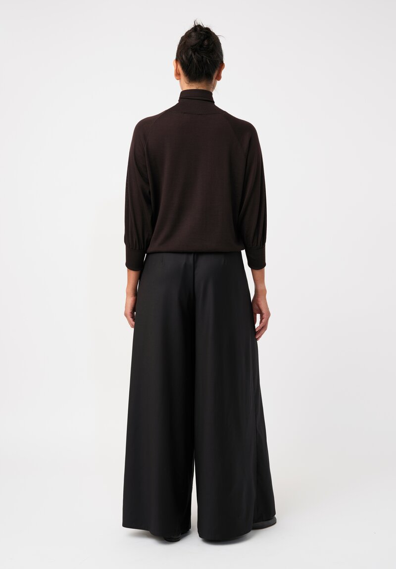 Dusan Tasmania Notched & Pleated Pants in Black