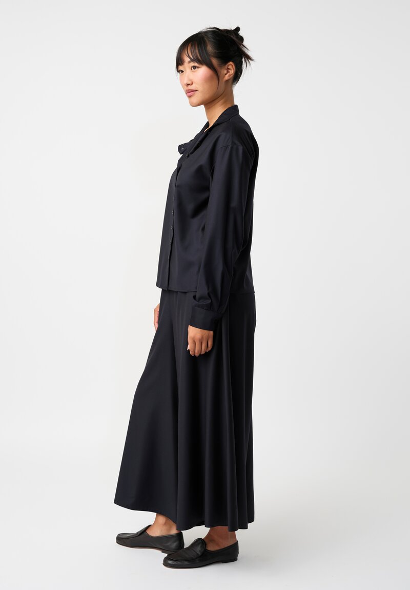 Dusan Tasmania Rubashka Button-Down Shirt in Midnight Navy Blue