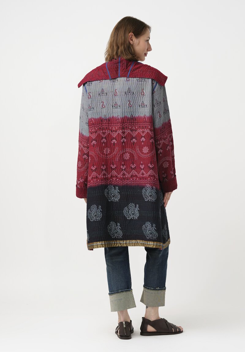 Mieko Mintz Vintage Cotton Kantha Medium Pocket Coat