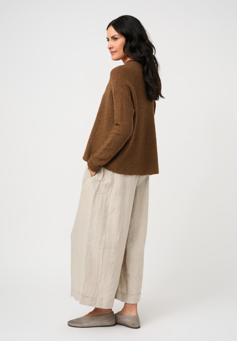 Daniel Andresen Fine-Knit Cashmere Veronica Pullover in Vivid Vicuna Brown