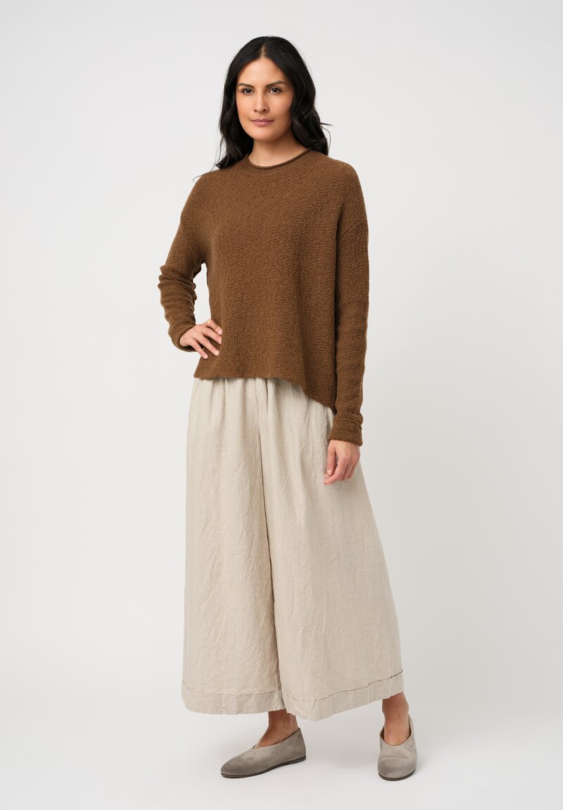 Daniel Andresen Fine-Knit Cashmere Veronica Pullover in Vivid Vicuna Brown