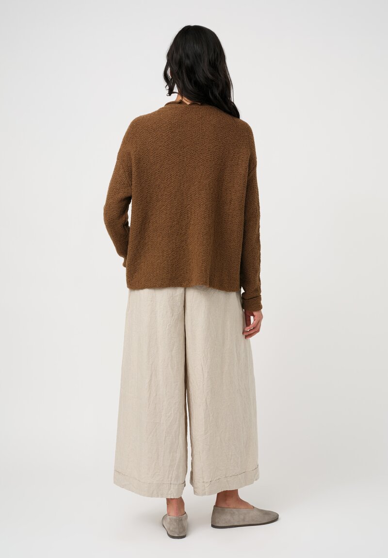 Daniel Andresen Fine-Knit Cashmere Veronica Pullover in Vivid Vicuna Brown