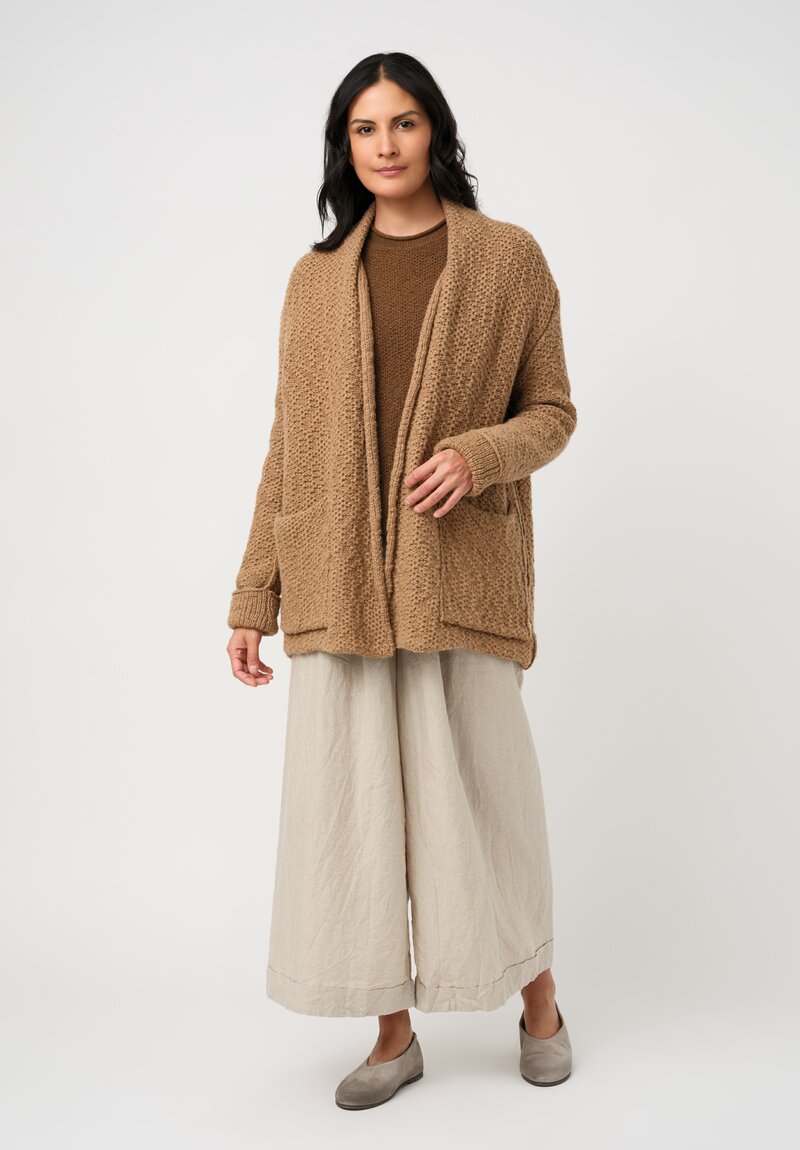 Daniel Andresen Fine-Knit Cashmere Veronica Pullover in Vivid Vicuna Brown
