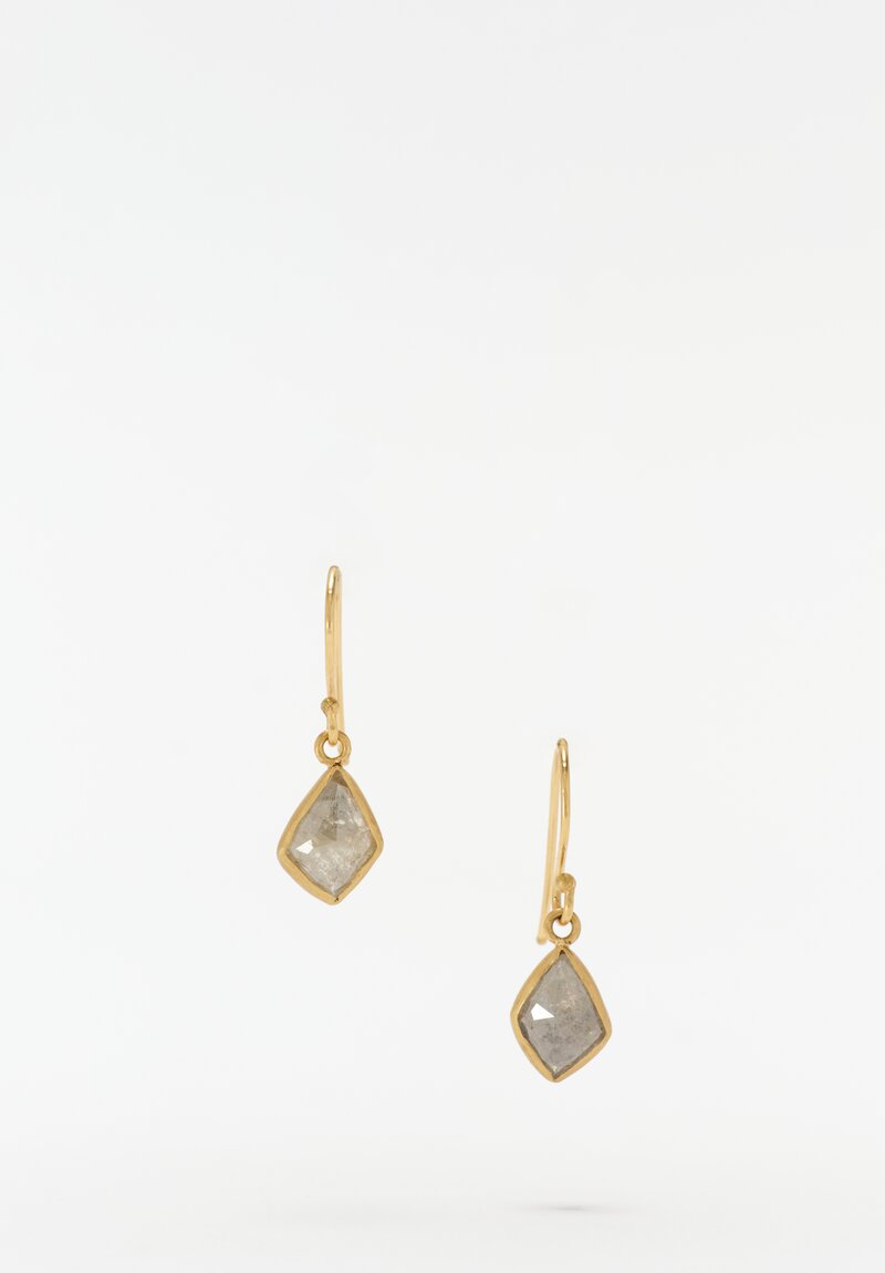 Margery Hirschey 22 K Gold & Diamond Pear Drop Earrings