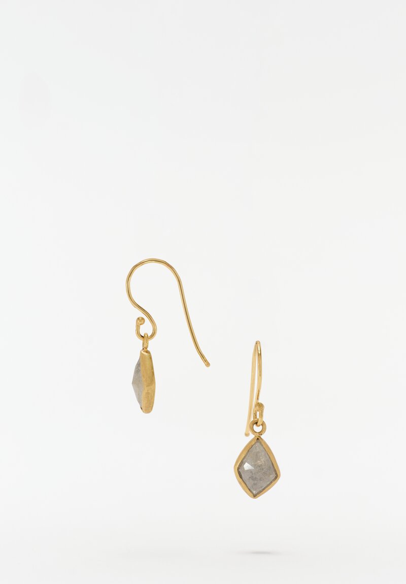 Margery Hirschey 22 K Gold & Diamond Pear Drop Earrings