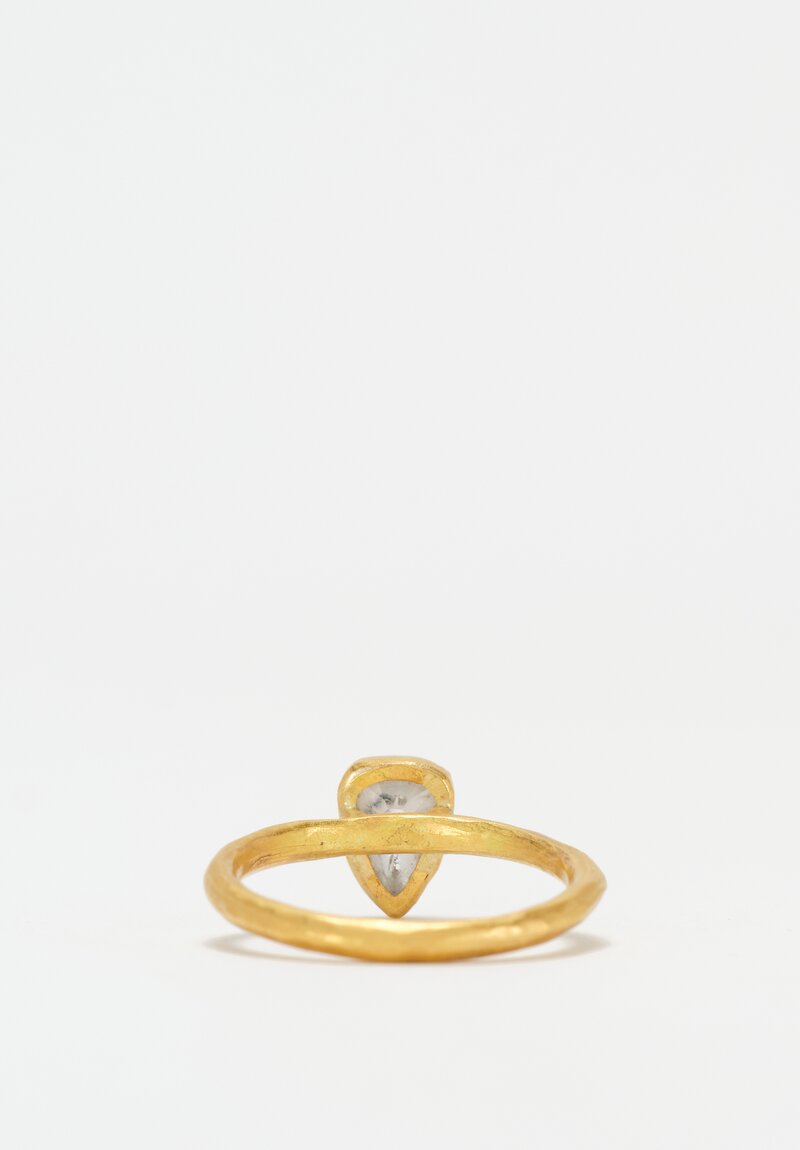 Margery Hirschey 22K Gold Aphrodite Ring with Pear Cut Diamond
