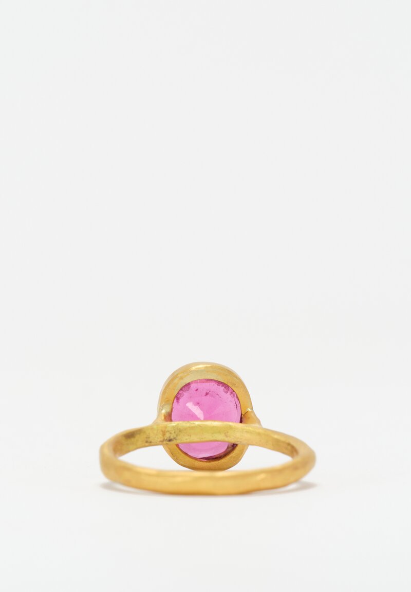 Margery Hirschey 22K Gold Round Cut Rubellite Ring