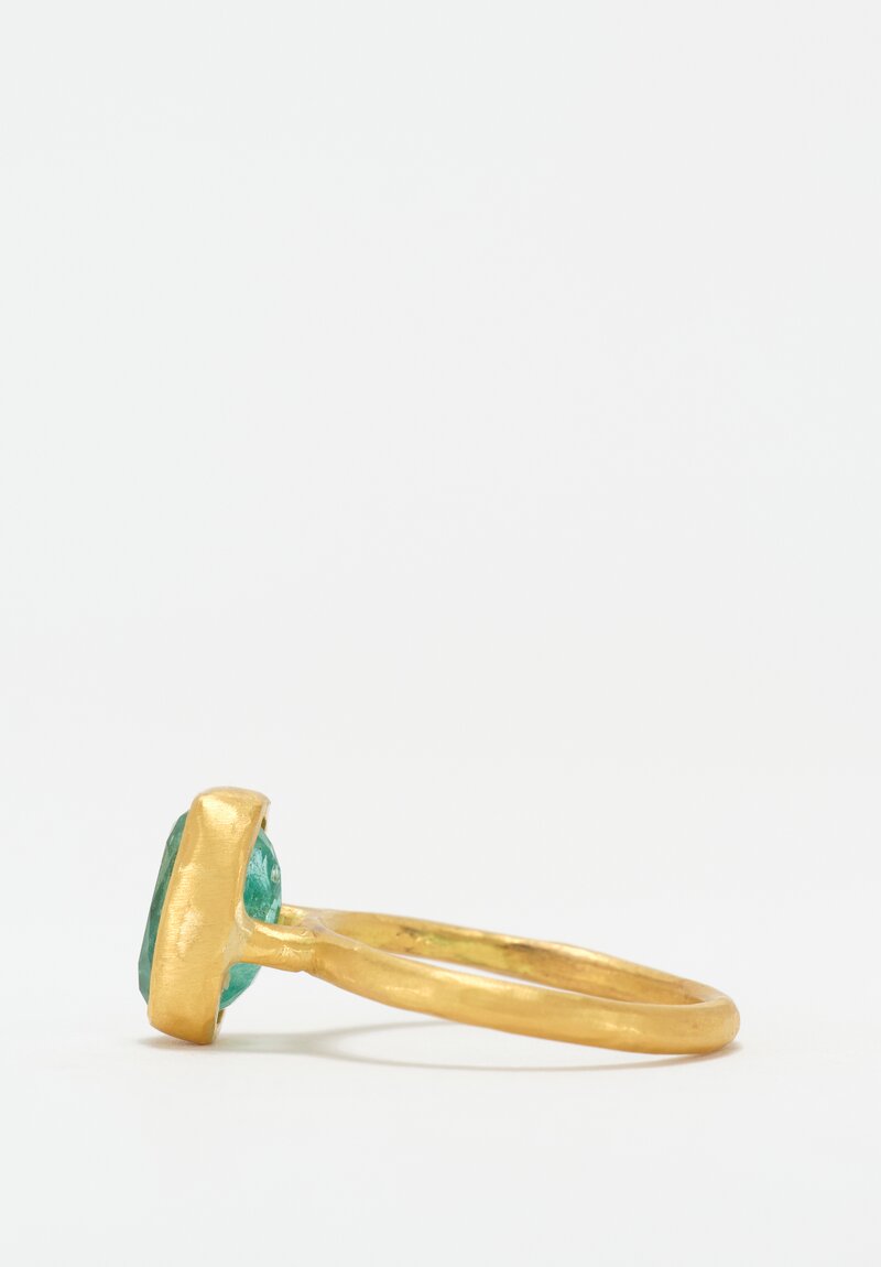 Margery Hirschey 22K Gold Baguette Cut Emerald Ring