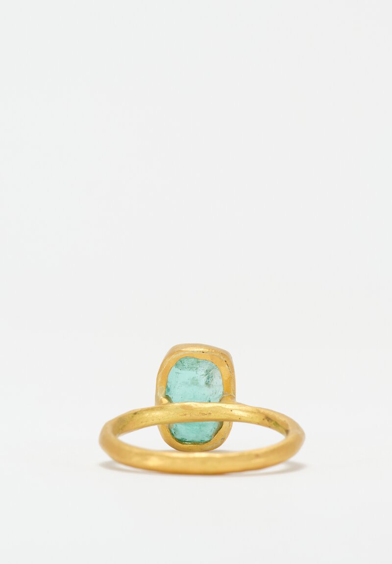 Margery Hirschey 22K Gold Baguette Cut Emerald Ring