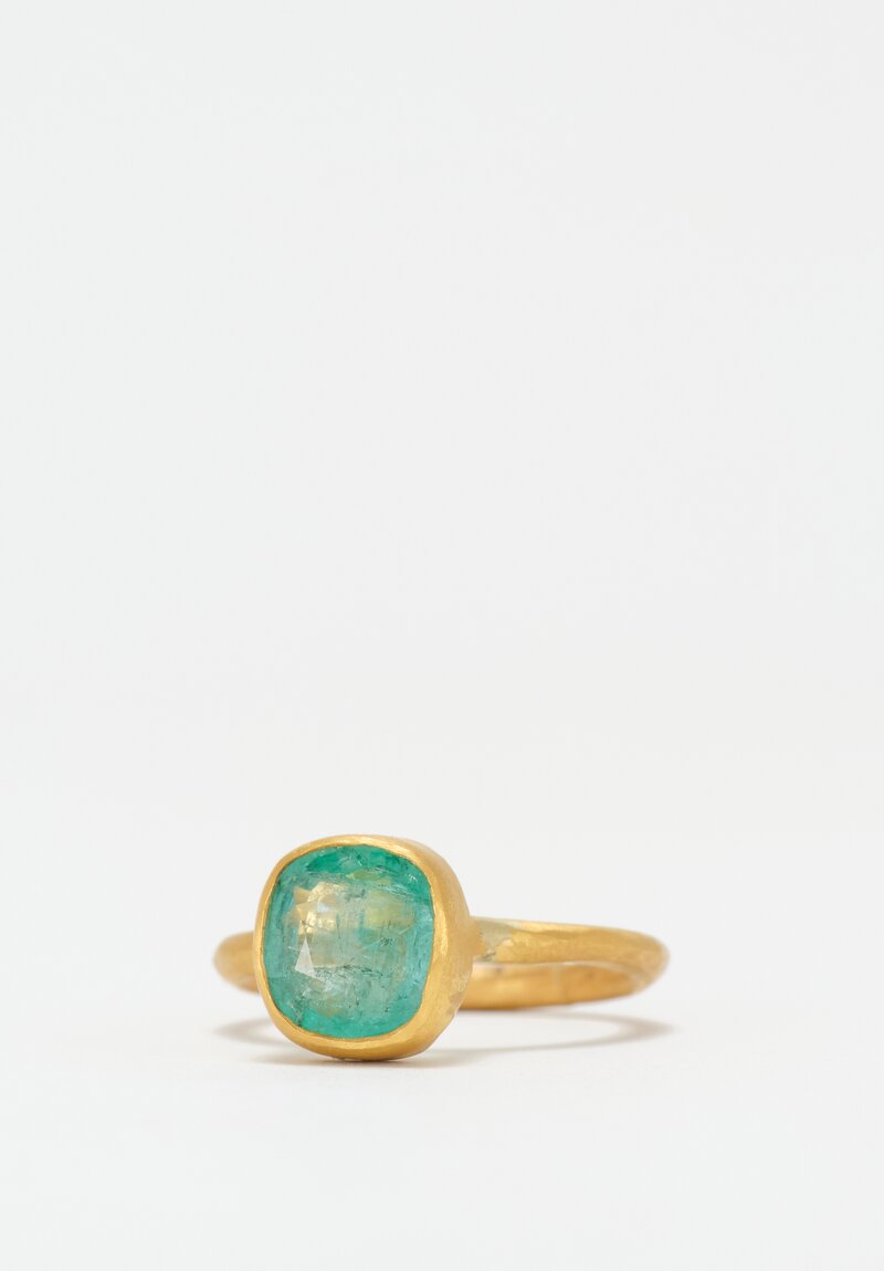 Margery Hirschey 22K Gold Rounded Square Emerald Ring
