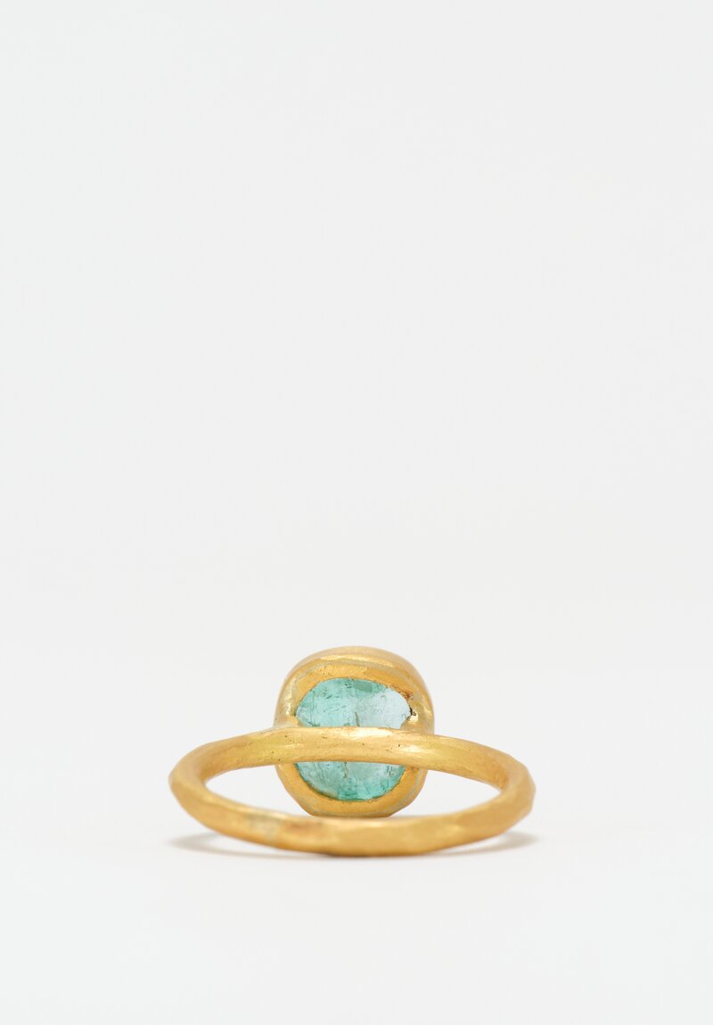 Margery Hirschey 22K Gold Rounded Square Emerald Ring